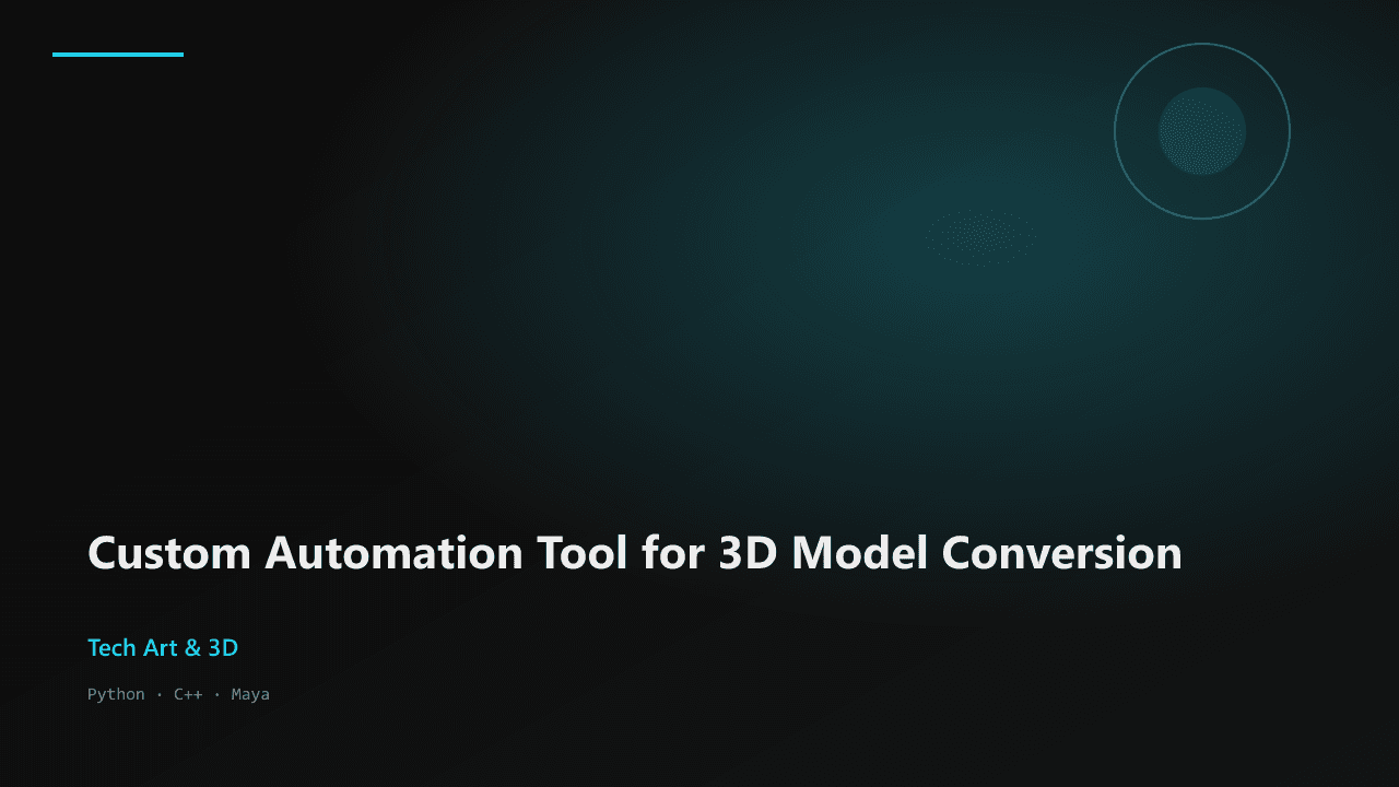Custom Automation Tool for 3D Model Conversion