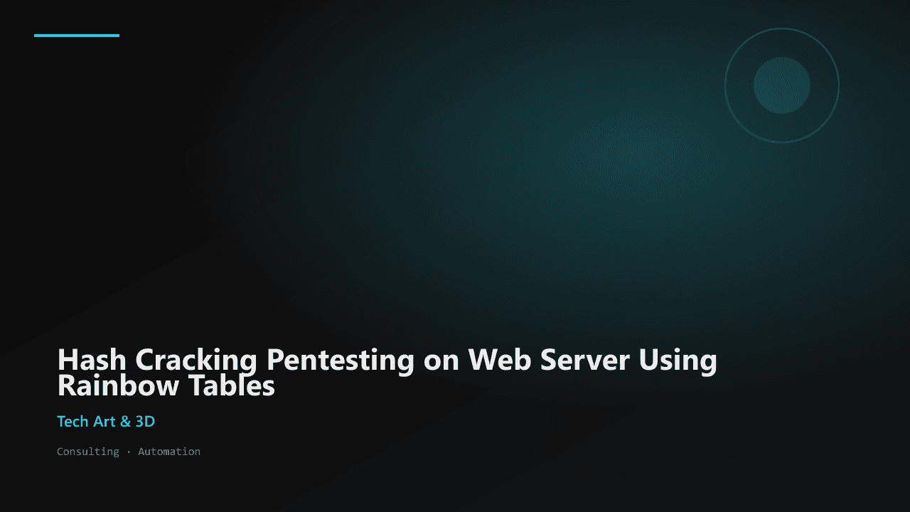 Hash Cracking Pentesting on Web Server Using Rainbow Tables